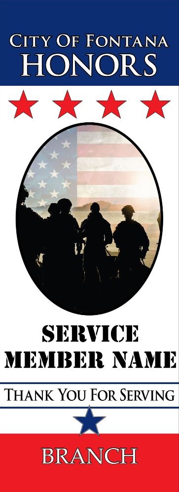 Fontana Military Banner