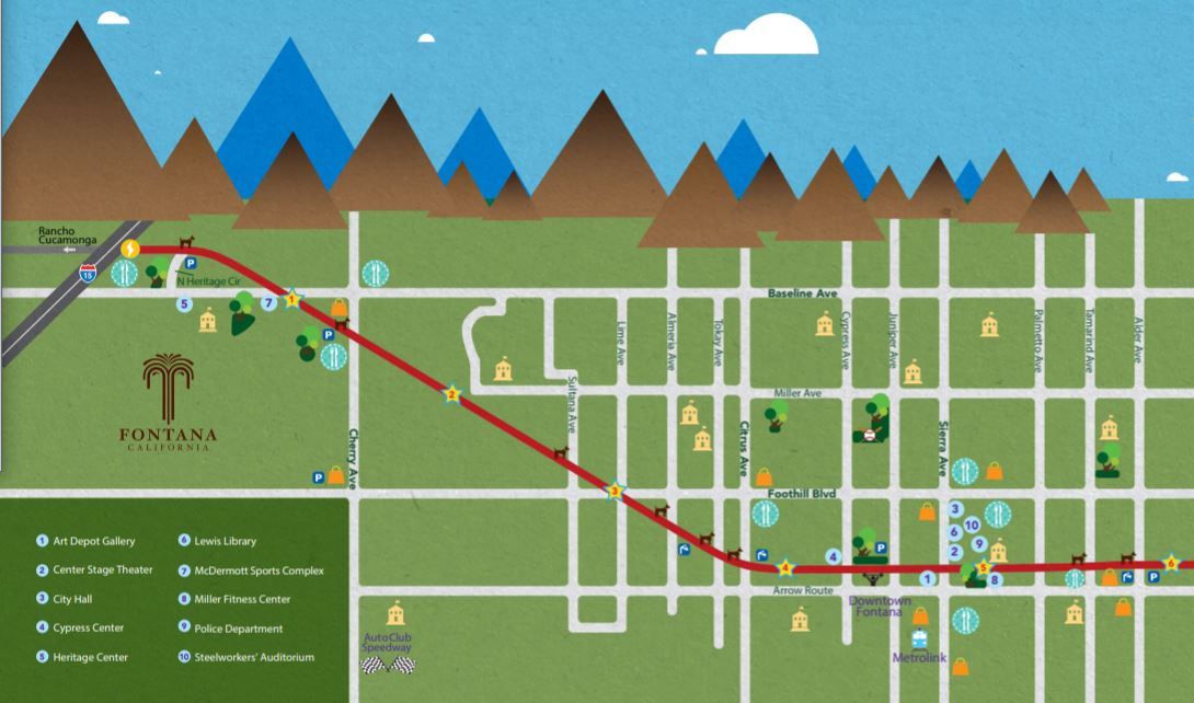 Pacific Electric Trail (FONTANA) Map